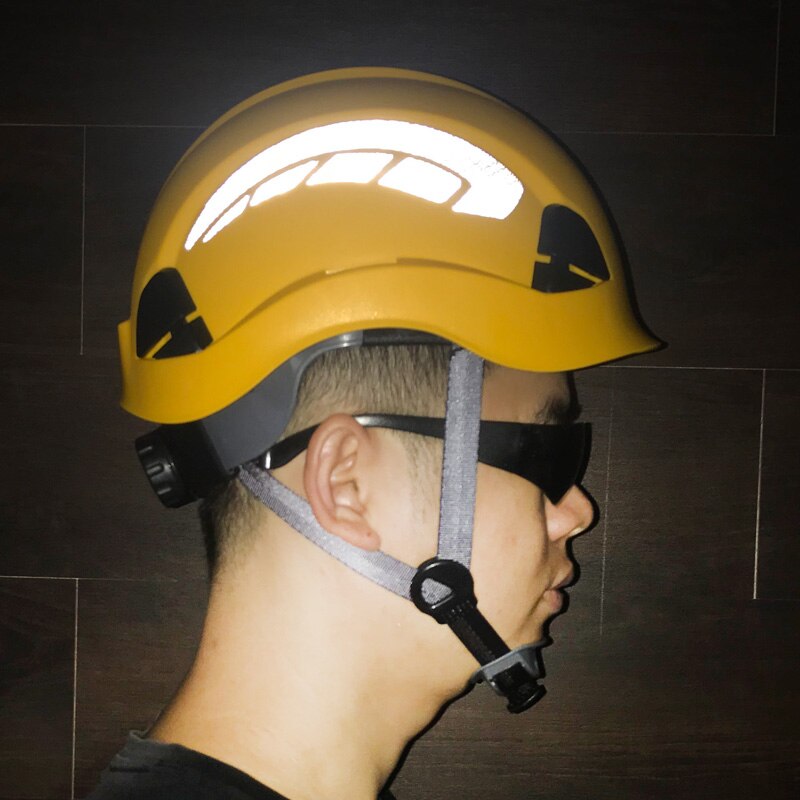 DARLINGWELL Reflective Hard Hat Night Work Safety Helmet With High Vis Reflection Tape Outdoor Riding Climing Rescue Traffic Cap