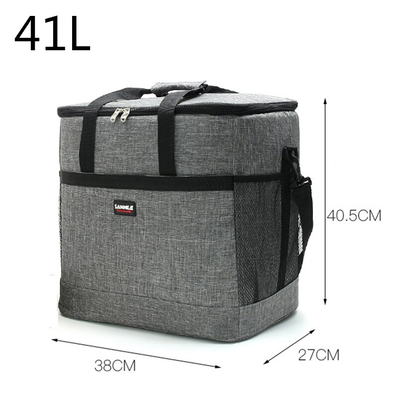 Bolsa térmica de 41L para llevar comida, bolsa de almuerzo con aislamiento térmico para niños, mujeres y hombres, bolsa térmica informal para Picnic, Bo para el almuerzo