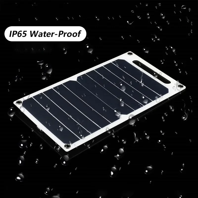 Przenośny panel słoneczny 30W z wodoodporną ładowarką USB 6,8V do użytku na zewnątrz, idealny na wędrówki, kemping i ładowanie telefonu komórkowego.