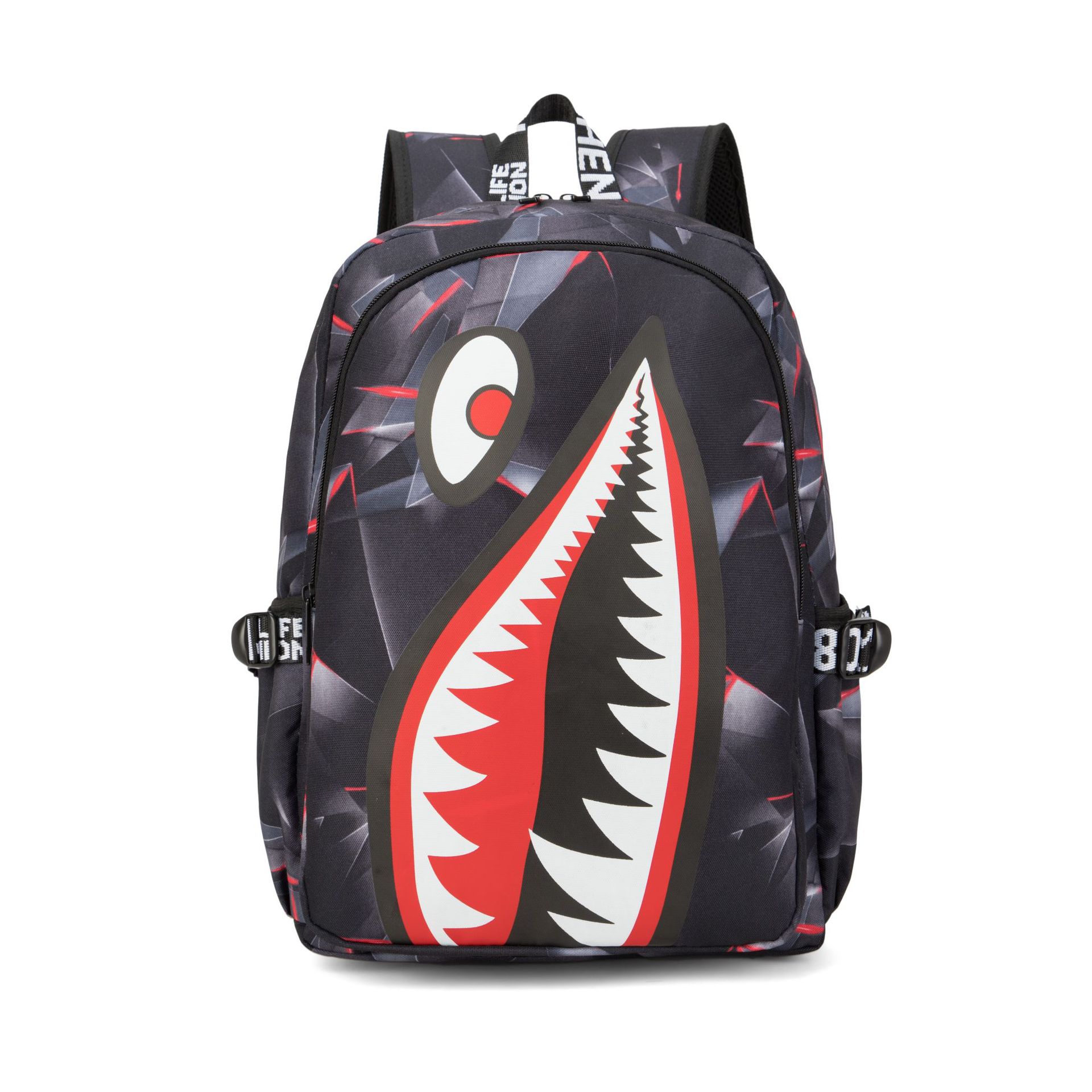 Camo Bookbag for Middle Shark Backpack Boys for Kids School Bags Travel Back Pack: Brown
