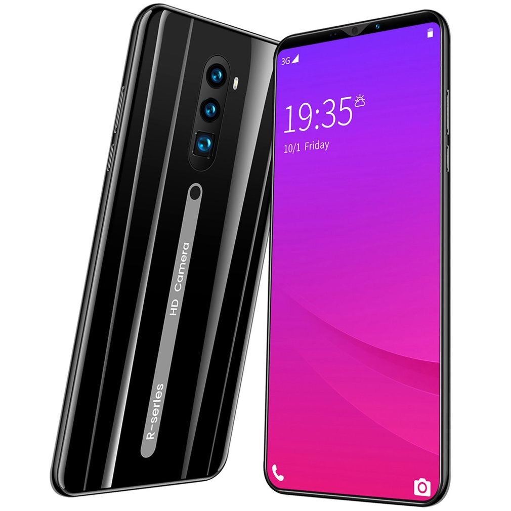Rino3 Pro 5.8 Inch Scherm Android Telefoon Purple Water Screen Smartphone Effen Kleur Mobiele Telefoon Cool Vorm Mode