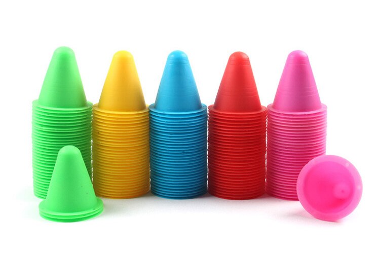 10 Pieces Agility Maker Cones for Slalom Roller Skating Training Traffic Cone Sports 7.8*8cm GYH