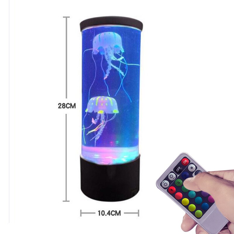 LED Jellyfish Lamp USB/Remote Night Light Color Changing Jellyfish Tank Aquarium Kids Relaxing Mood Fantasy Jellyfish Lamp: M Remote