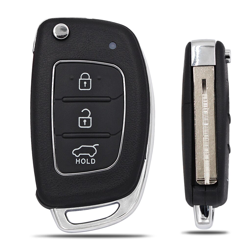 3/4 Button Folding Flip Remote Key Shell Case Smart Car Key Housing Fob Uncut Blade For Hyundai i10 i20 i30 i35 i40 IX45 Genesis: 3 Button