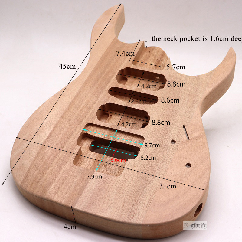 Floyd Rose-cuerpo de Guitarra eléctrica, barril de madera, Okoume