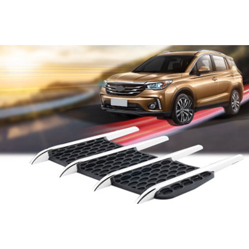 2Pcs Car Airflow Sticker Truck Car Styling Exterior Decal 3D Car Sticker Paper Chrome Shark Gill 3D Car Sticker Side Vent