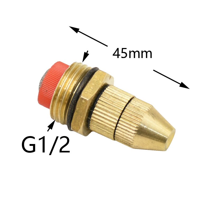 1/2 han messing dyser tåge spray dyse justerbar tåge vand sprinkler vand spray til haven 10 stk.