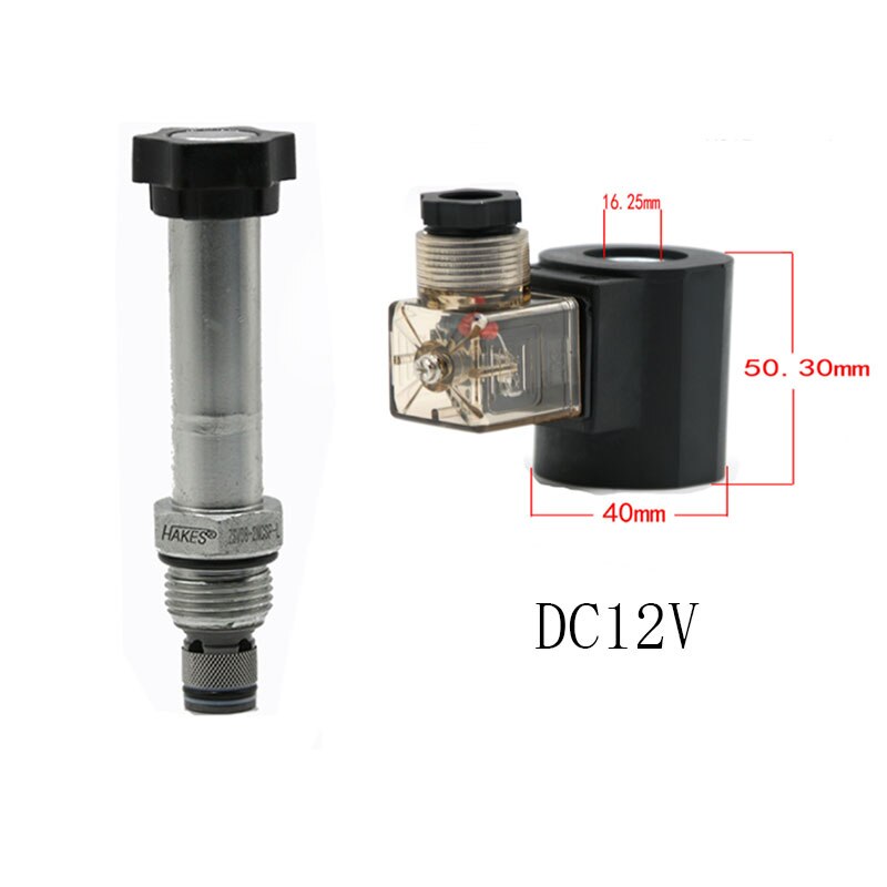 Twee-Positie Twee Normaal Gesloten Schroefdraad Plug Twee-weg Cut-Off Hydraulische Lift Magneetventiel DHF08228ZSV08-2NCSPL: DC12V