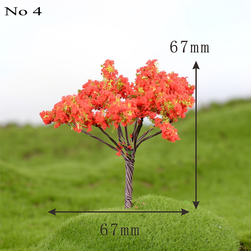 10 PCS Mini Tree Artificial Plants Branch Flowers Wedding Home Garden Decoration DIY micro-landscape succulent plants Decor: No 4