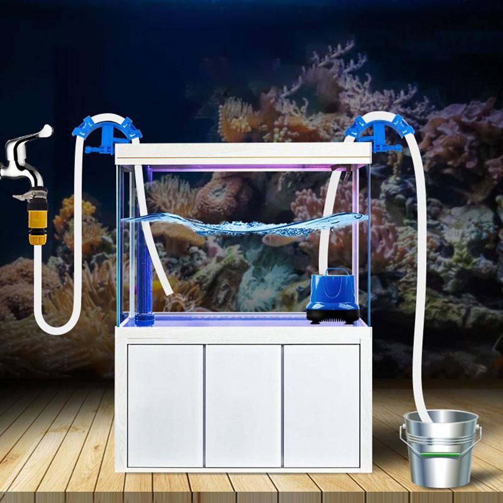 Adjustable Silent Submersible Aquarium Garden Pond Fish Tank Water Filter Pump