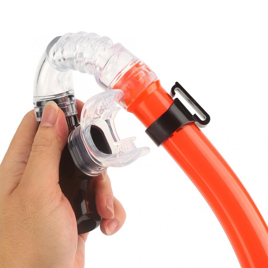 swimming diving equipment Snorkels Full Dry Snorkel with Silicone Mouthpiece and Purge Valve For Diving (orange)
