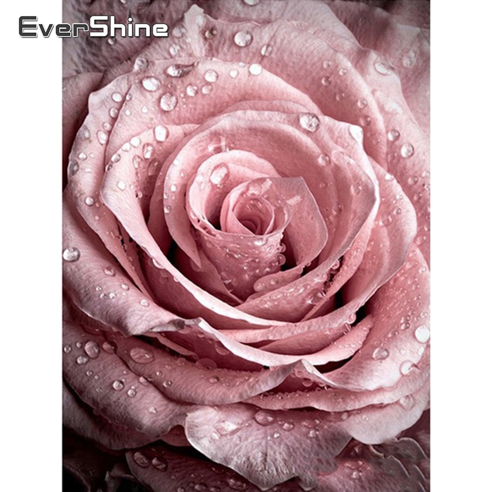 Evershine diamantmaleri blomster fuld firkantet korssting diamantbroderi rose perle billede kits boligindretning