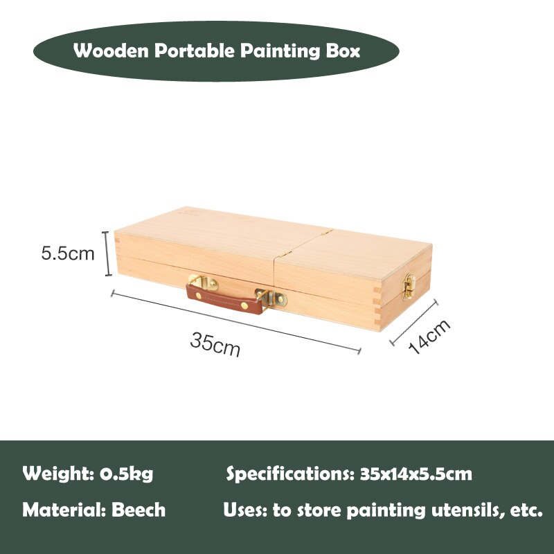 Wooden Portable Painting Box Sketch Painting Box for Drawing Laptop Accessories Painting Art Supplies: Default Title