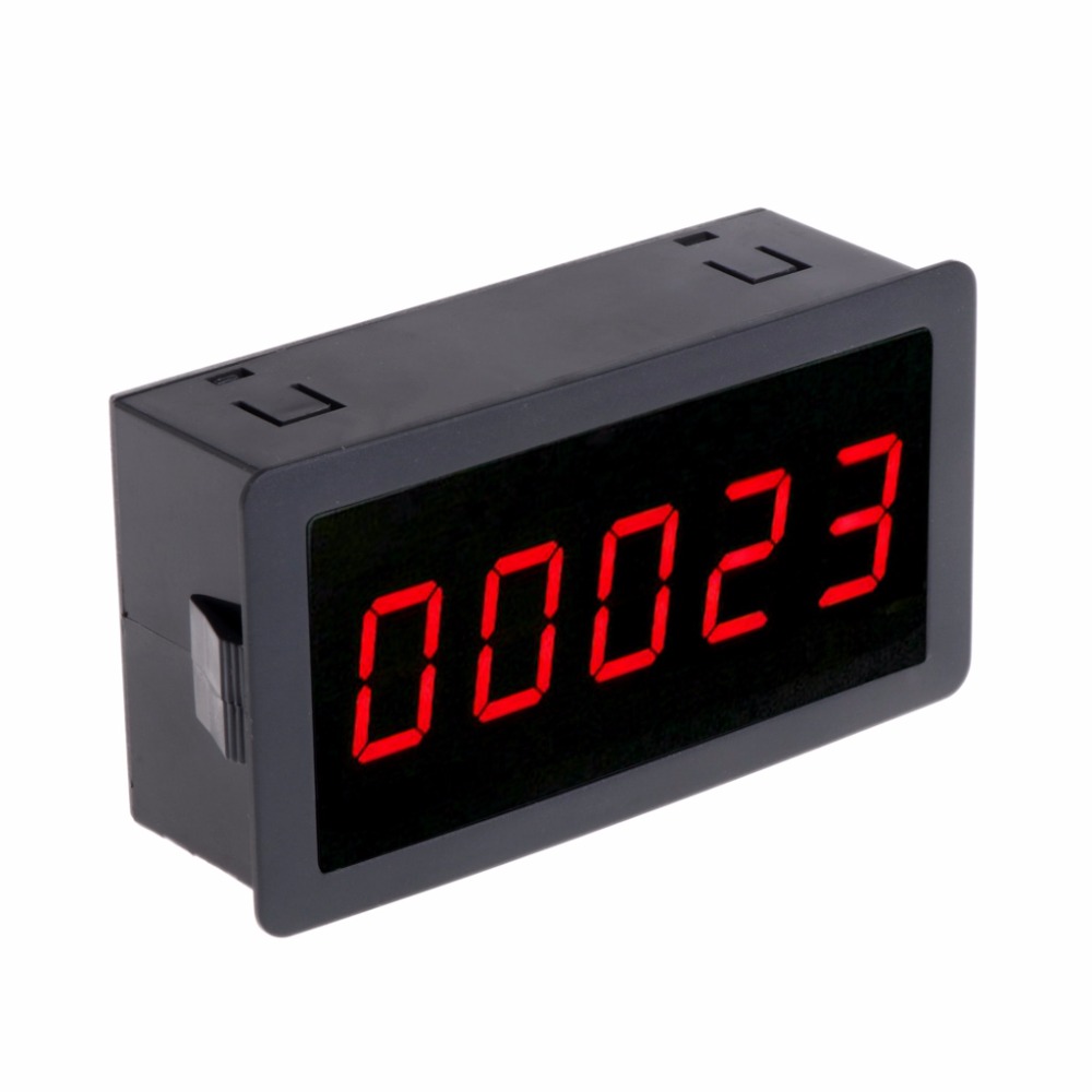 Compteur de panneau LED rouge DC 12-24V 5 chiffres 0.56 ", compteur vers le haut Plus totalisateur 0-99999