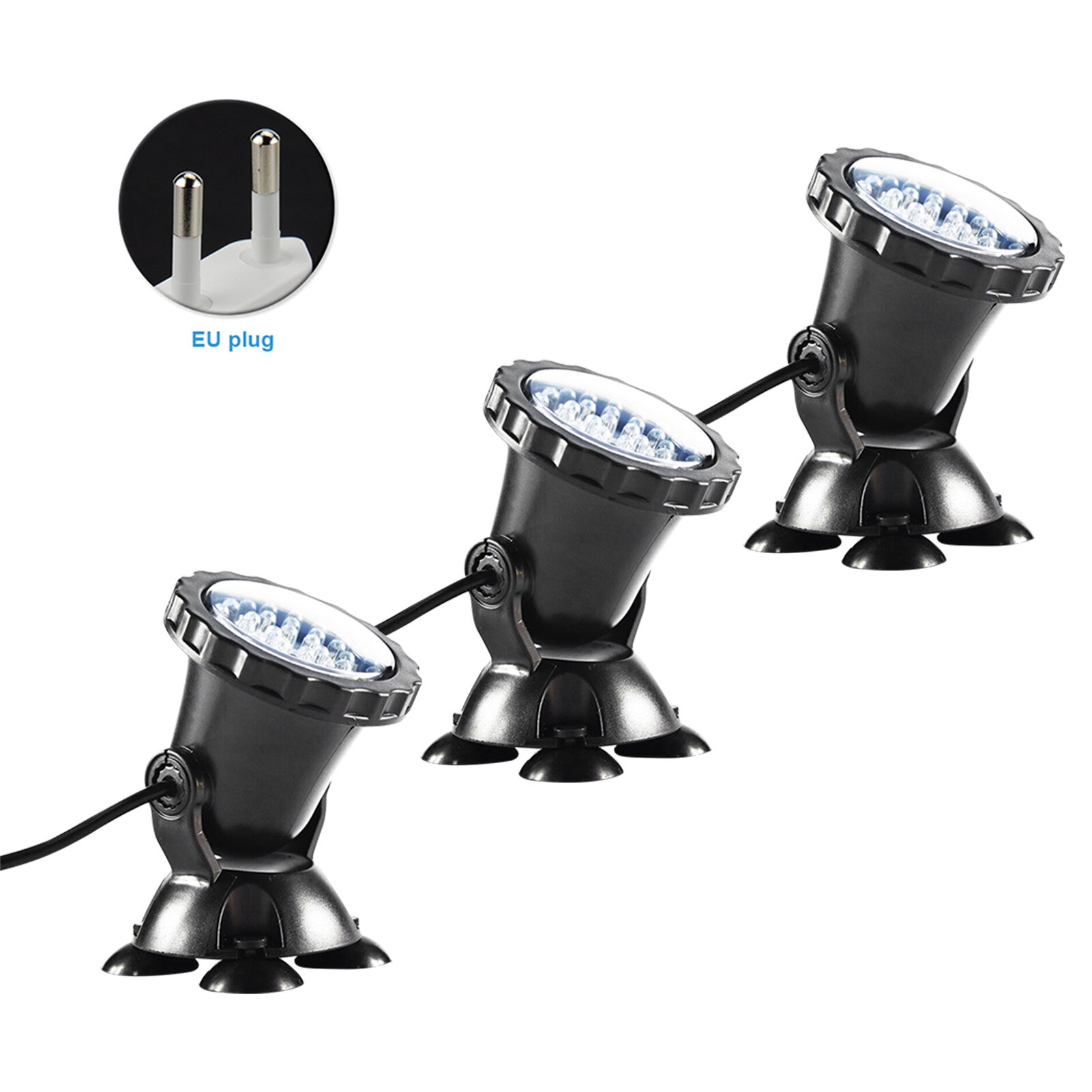 Pond Pool Waterfall Landscape Suction Cups Remote Control RGB Submersible Spotlight Waterproof IP68 Color Changing Lawn Light