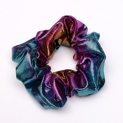 Kvinnor scrunchie hårband guld silver svart färg elastiska hårband för kvinnor hår tillbehör huvudbonader hårhållare: Grön