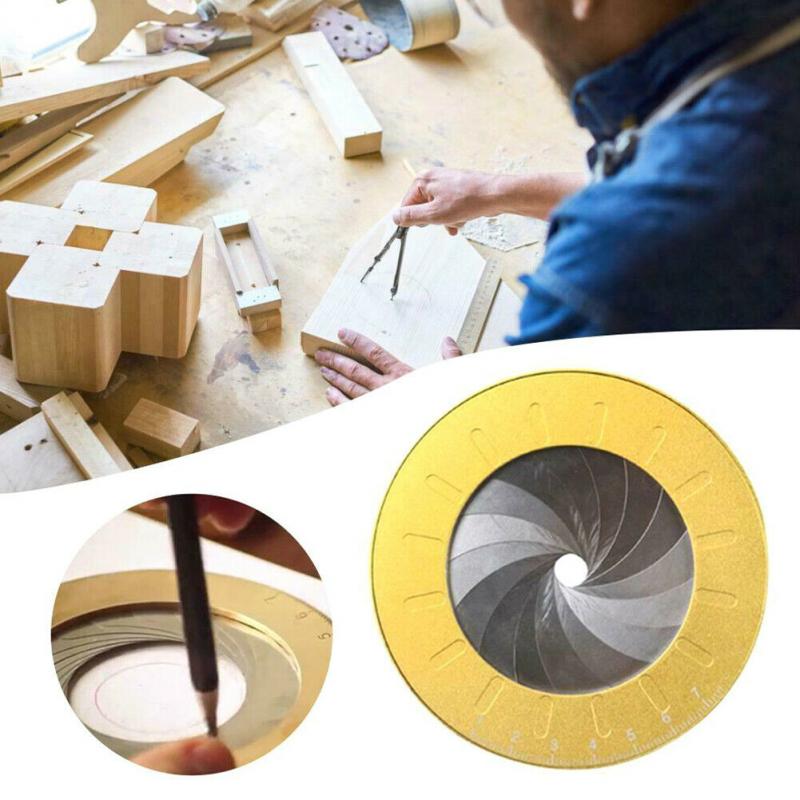 Regla redonda multiusos paralela para ángulos balanza regla de dibujo herramienta ajustable herramienta Flexible círculo de dibujo