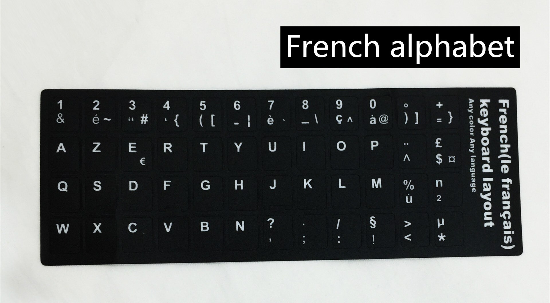 Alle Sprachen Russische Tastatur Aufkleber Englisch Spanisch Deutsch Italienisch für Notebook Computer Desktop Tastatur Abdeckung Aufkleber: French