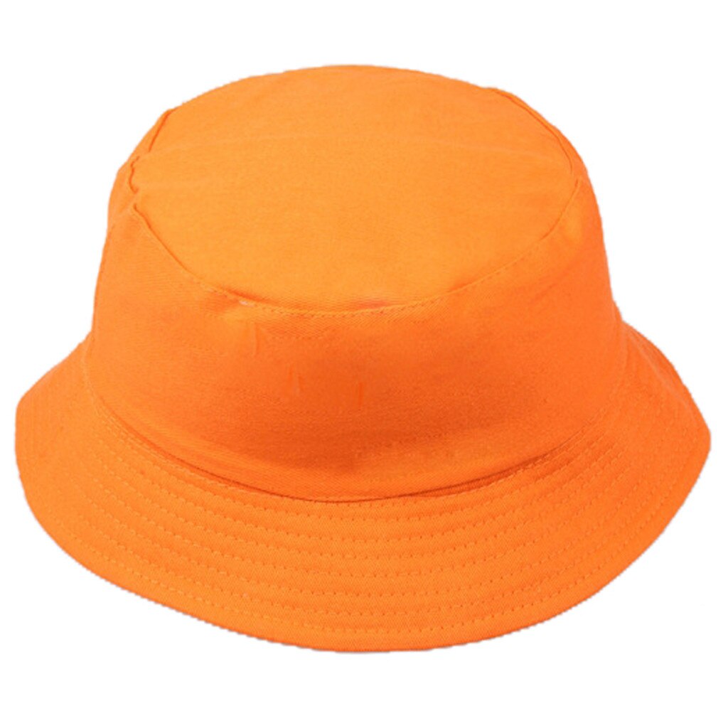 Unisex kesä taitettava ämpärihattu naisten ulkoilu aurinkovoide puuvilla kalastus metsästyslakki miesten chapeau aurinkosuojahatut  #t1p: Oranssi 1