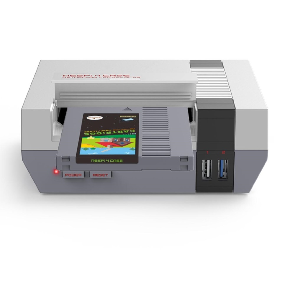 RETROFLAG Raspberry Pi 4 Case NESPi 4 CASE with SSD CASE, Cooling Fan, Adaptor &amp; Heatsinks for Raspberry Pi 4 Model B