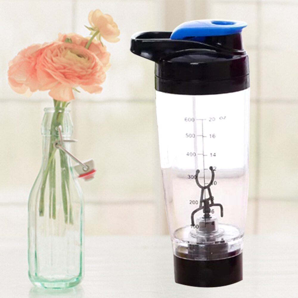 1 Pc Eiwit Shaker Fles Vortex Mixer Blender Tornado Shaker Battery Operated 600Ml Automatische Roeren Shaker: Blue 1