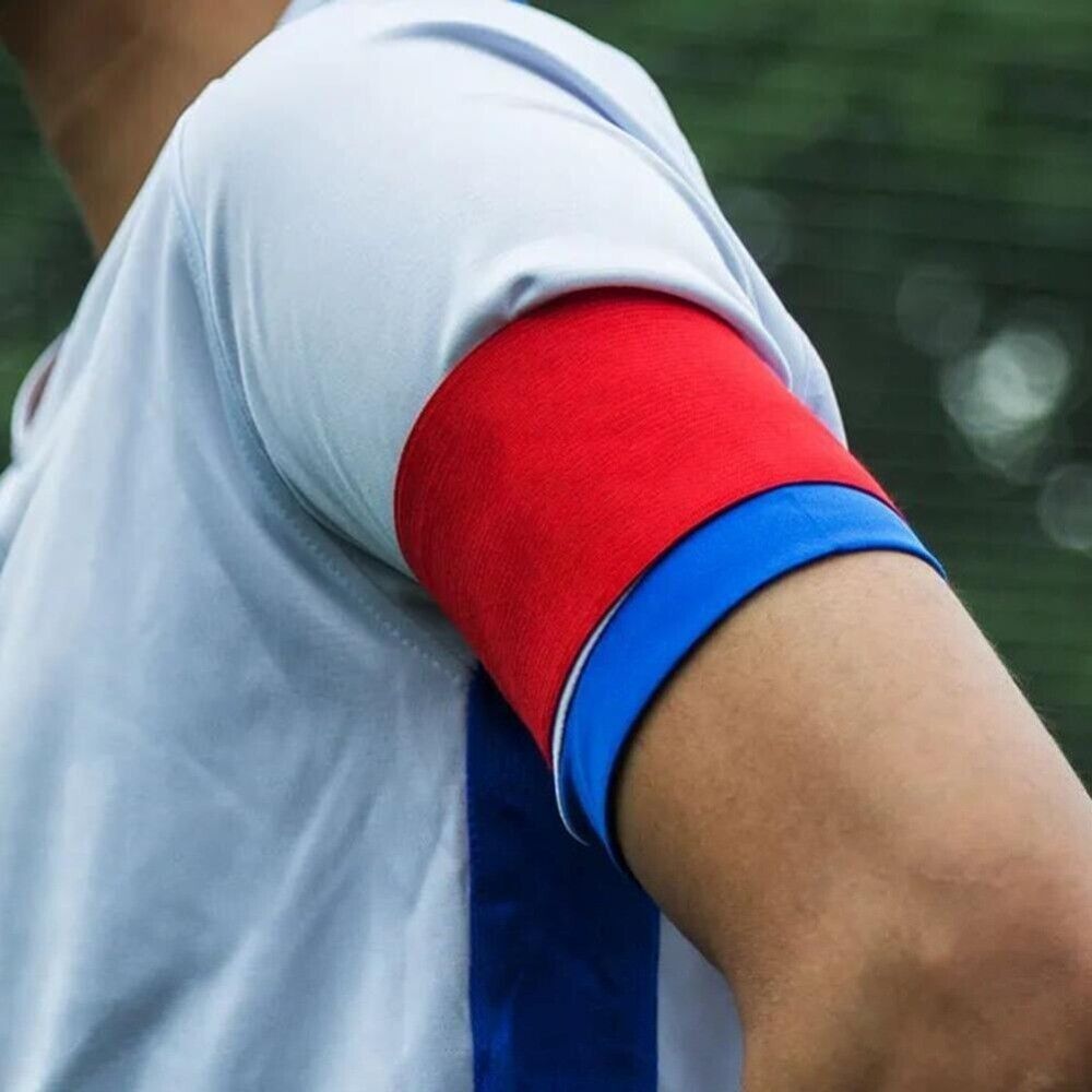 Voetbal Armband Groep Armband Voetbal Effen Kleur Blanco Elastiek Met Nylon Haak En Lus Mouw Badge Van