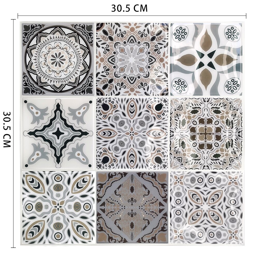 Fancy tiles Morocco Peel and Stick Backsplash Tile 12x12 Inch Self Adhesive Wall Sticker Kitchen