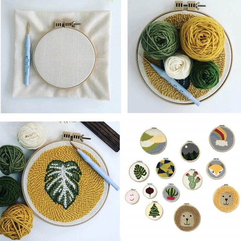 1PC Plastic Punch Needle Embroidery Pen Set Adjustable Punch Needle Weaving Tool Interchangeable Punch Needle Sewing Accessories