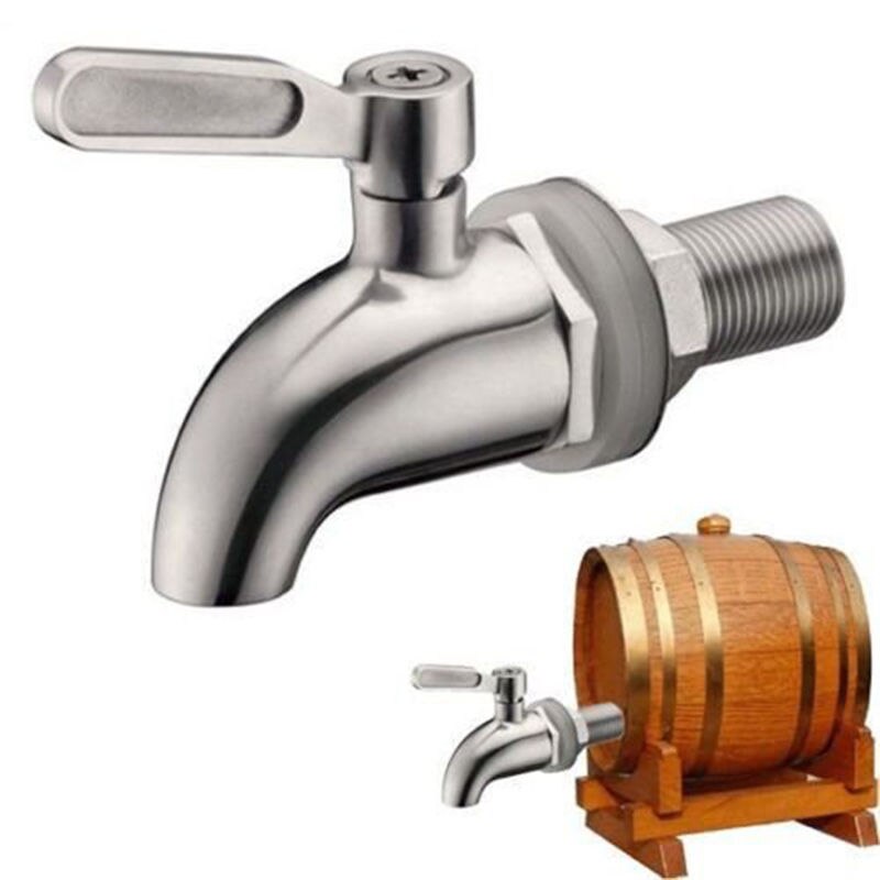 JETTING 1PCS Wine Barrel Spigot/Faucet/Tap Stainless Steel Replacement Beverage Drink Dispenser