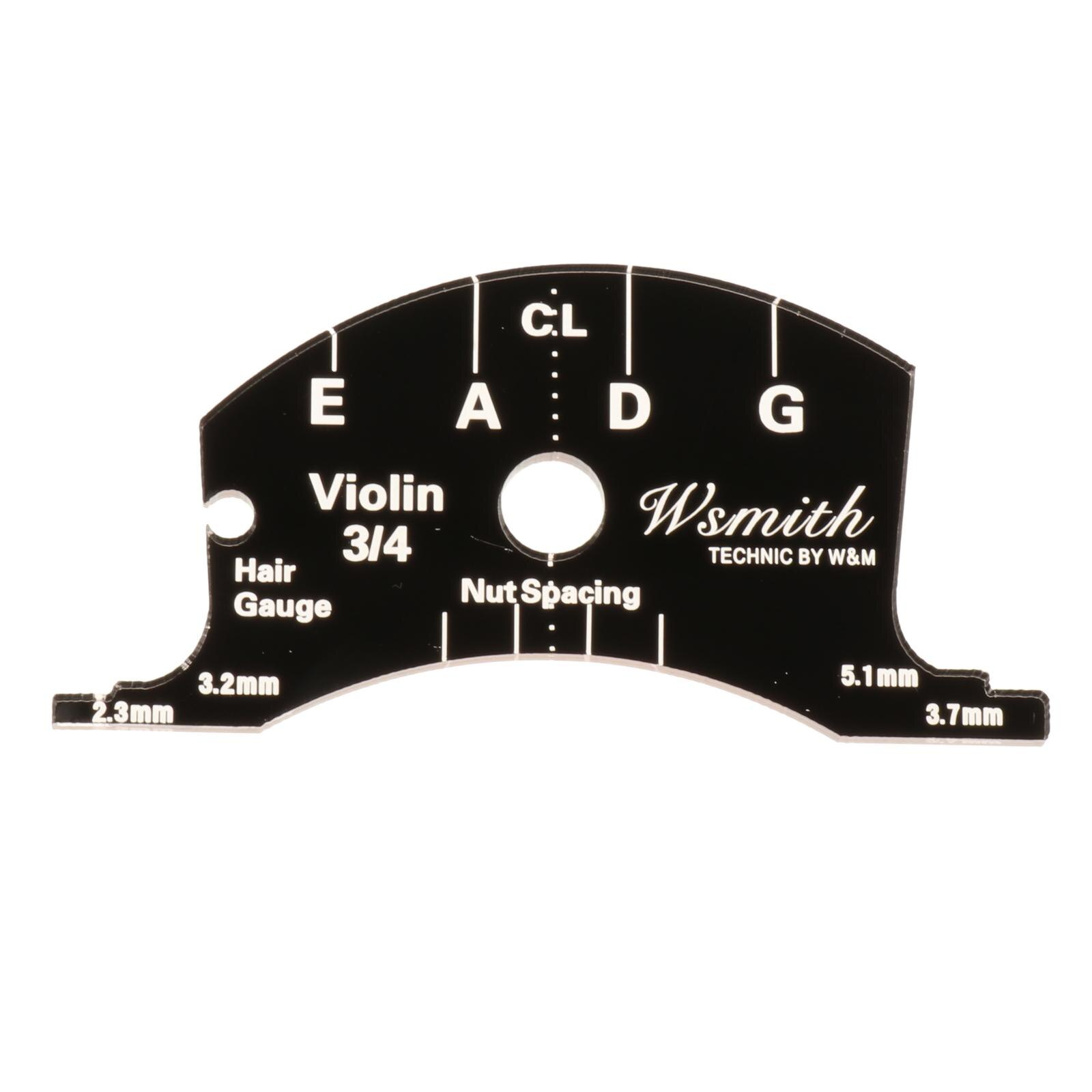 Rasqueta de diapasón para Viola, herramienta de referencia de reparación de plantillas multifuncionales para violonchelo, accesorios para violín, Viola, 1/2, 3/4, 4/4: 3-4 Violin