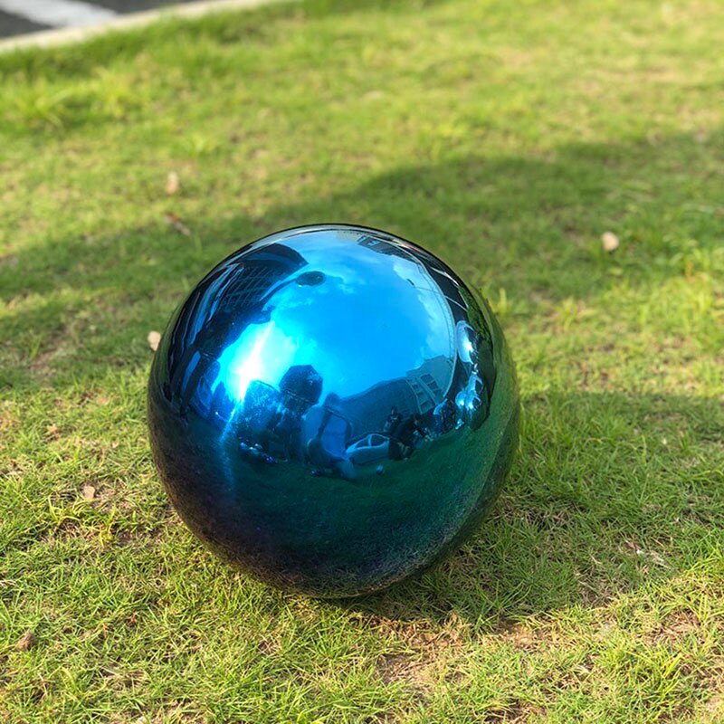 Rvs Tuin Kleur Bal Decoratieve Metalen Art Kleurrijke Bol Voor Huis Tuin Yard Vijvers Decoratie Decor: Bule
