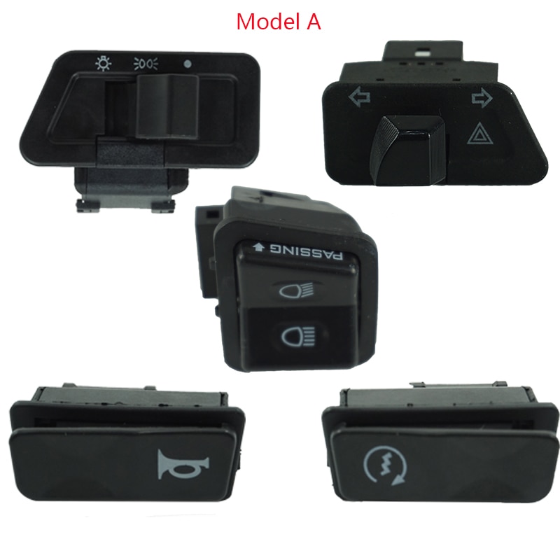 Démarreur klaxon moto | Commutateurs de moto, variateur de phare, Double lumière de Flash, bouton simple pour GY6 50cc 125cc 150cc Scooter à cyclette