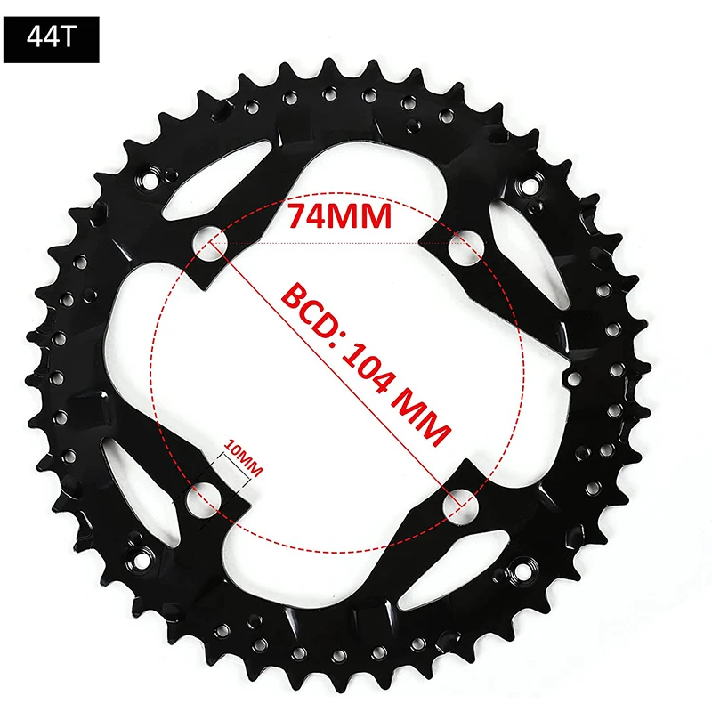 BUCKLOS 104/64 BCD Bicycle Chainring 22T 24T 26T 32T 38T 42T 44T MTB Chainring 9S 10S Mountain Bike Chainwheel Bicycle Parts: plum