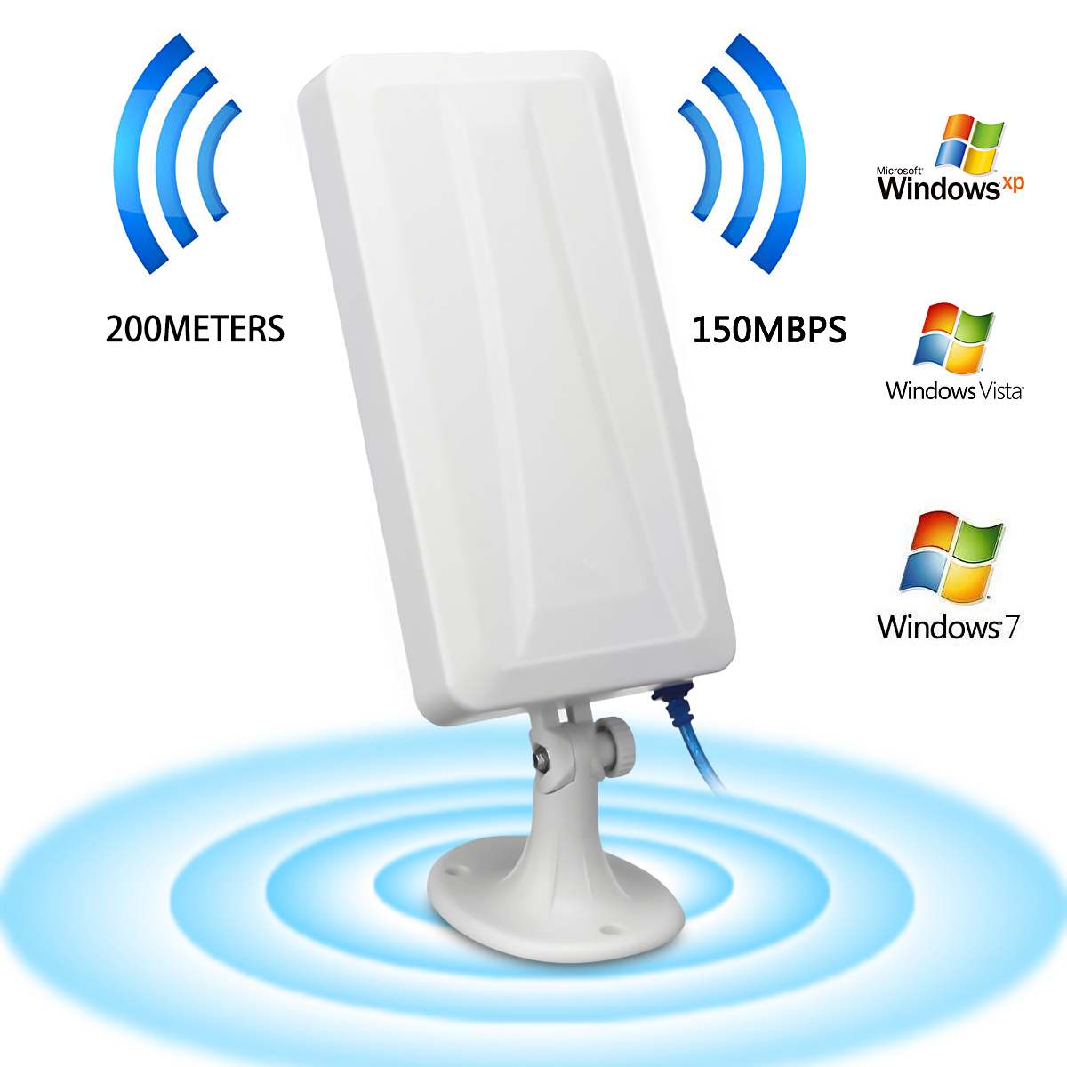 WiFi 150Mbps Wifi Empfänger Sanft AP hoch gewinnen Antenne 5m Kabel USB Adapter hoch Energie draussen wasserdicht lang Palette