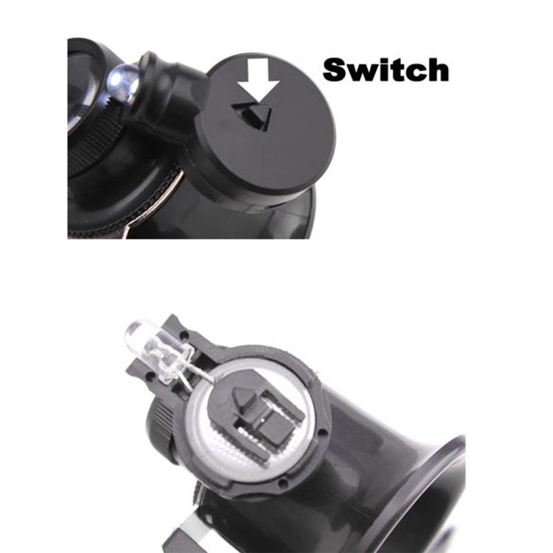 2 led briller øje luper lup belysning ur ur reparation værktøj lampe luper briller forstørrelsesglas lys