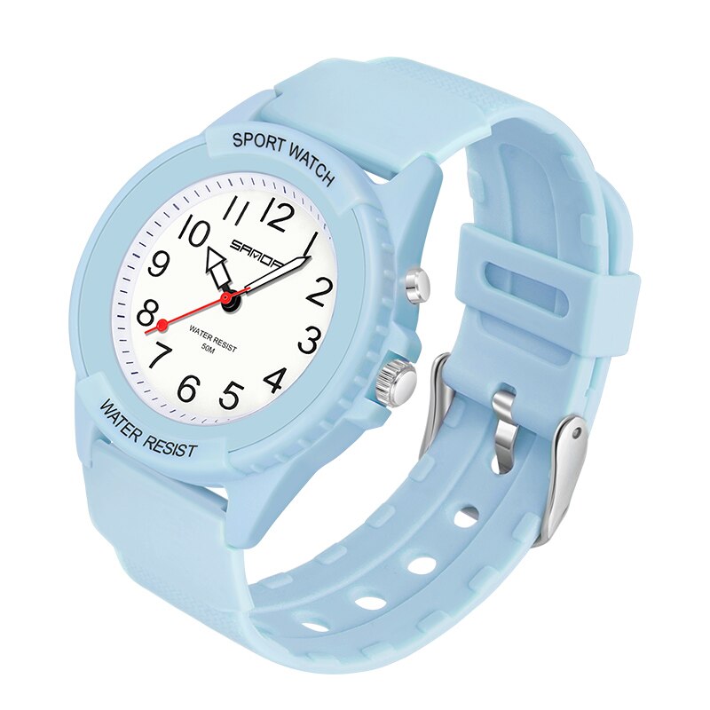 Modne oświetlenie niebieskie damskie zegarki kwarcowe damskie zegarki wodoodporne 50M świetlny wyświetlacz zwykły zegarek dziewczęcy dla kobiety montre femme: lekki niebieski