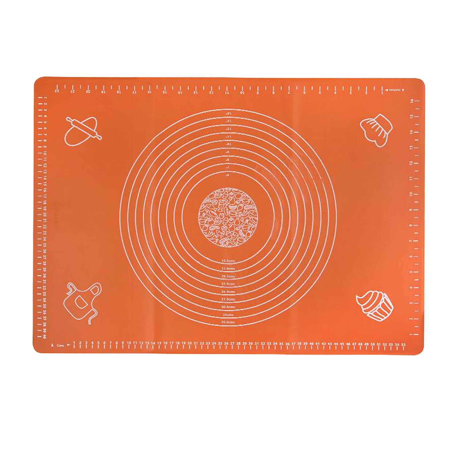 Silicone Baking Mat Oven Non Stick Cookie Tray Heat Resistant Large: Orange