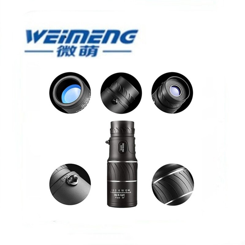 Weimeng 16X52 hd monoculaire/télescope unique 66 M/8000 M réglage de la mise au point Vision film vert haute puissance HD nuit télescope ZOOM