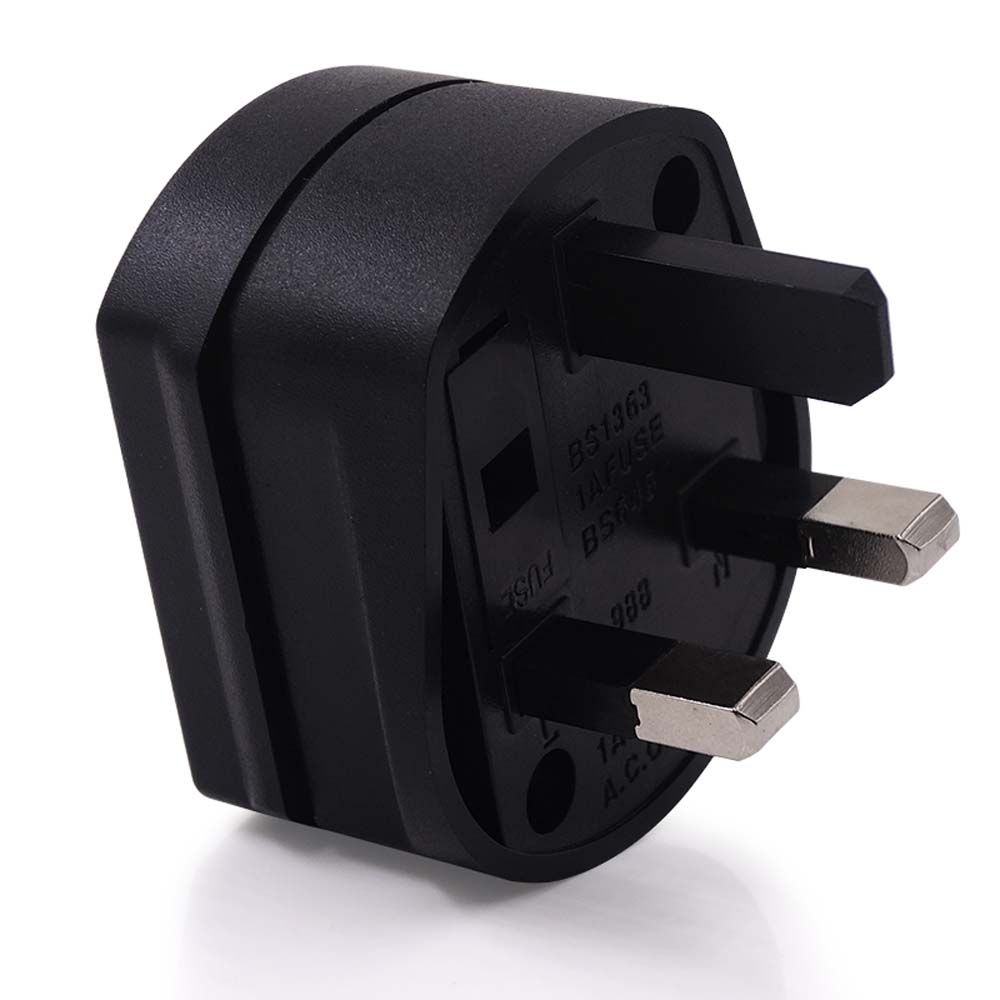 Plug Adapter Travel Socket Adapter 2 Round Pin Socket Plug Converter EU To UK Plug EU to UK Socket Adapter UK Plug Adapter: WHITE