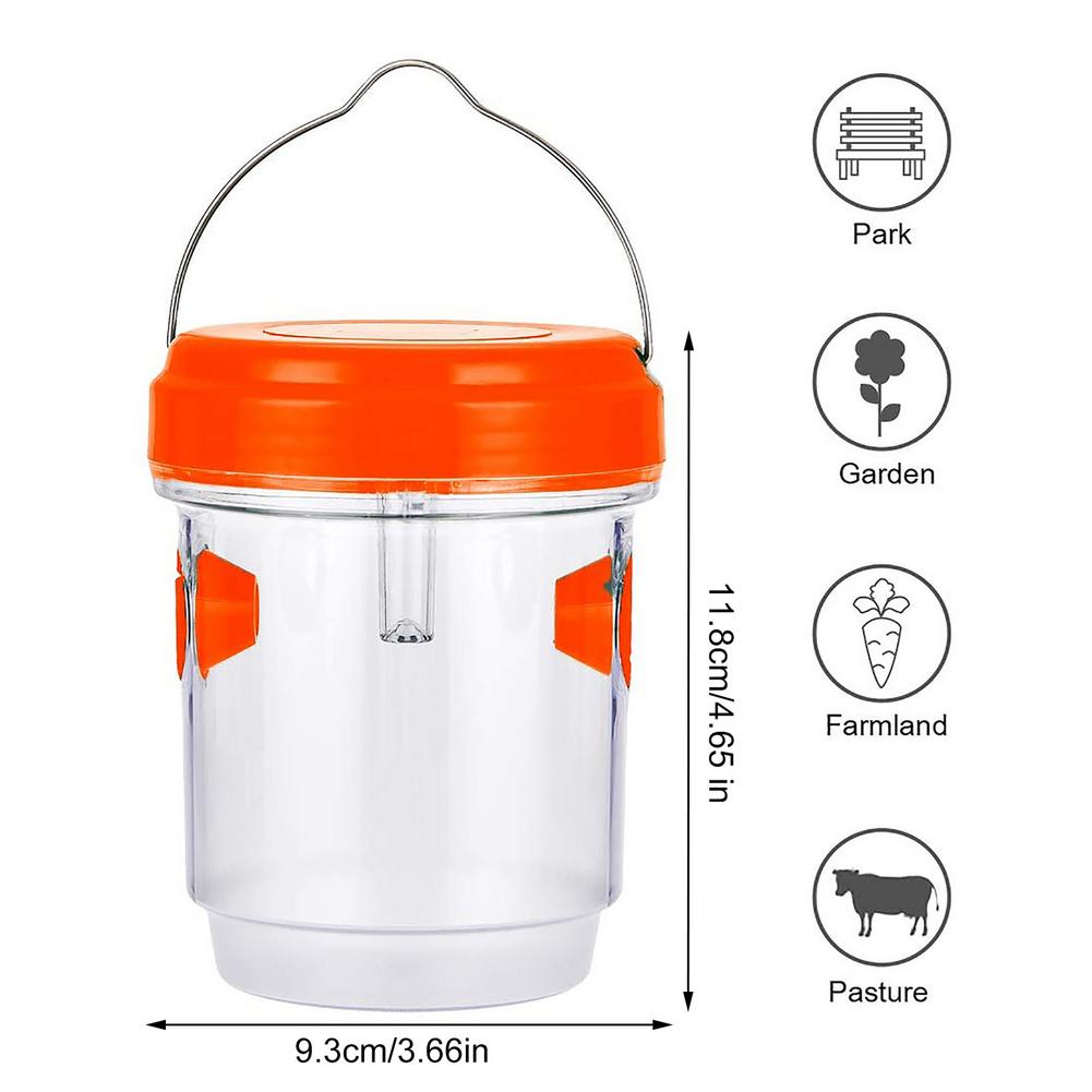 Yellow Jackets Traps 1 Pack Outdoor Wasp Catcher With Solar Power Safe And Reusable Yellow Jackets Container For Detecting Ca