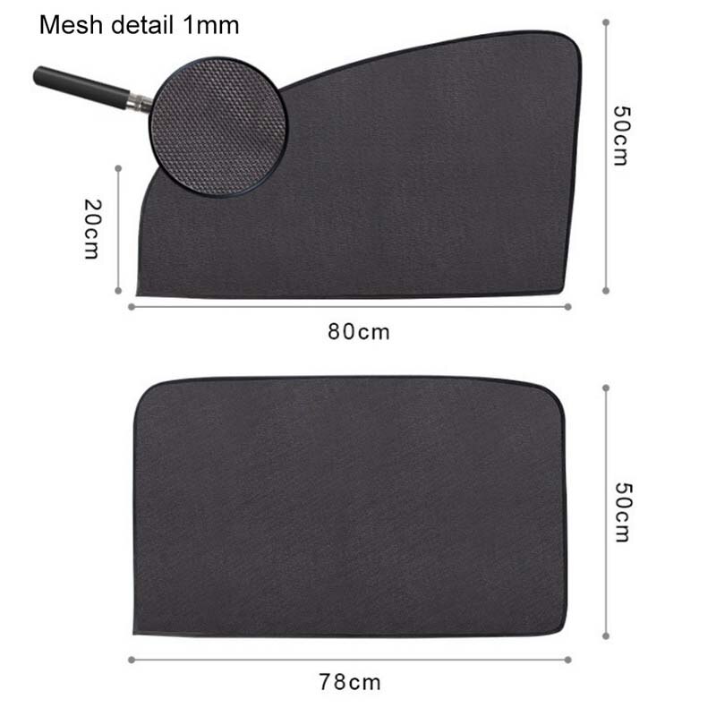 Magnetische Auto Zonneklep Anti-ultraviolet Autoraam Schaduw Gordijn Zijruit Mesh Schaduw Auto-onderdelen Interieur