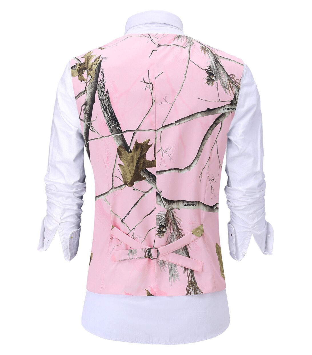Mannen Gedrukt Vest Roze Casual Patterned Vest Zomer Dunne Suits Vest V-hals Jas Voor Party