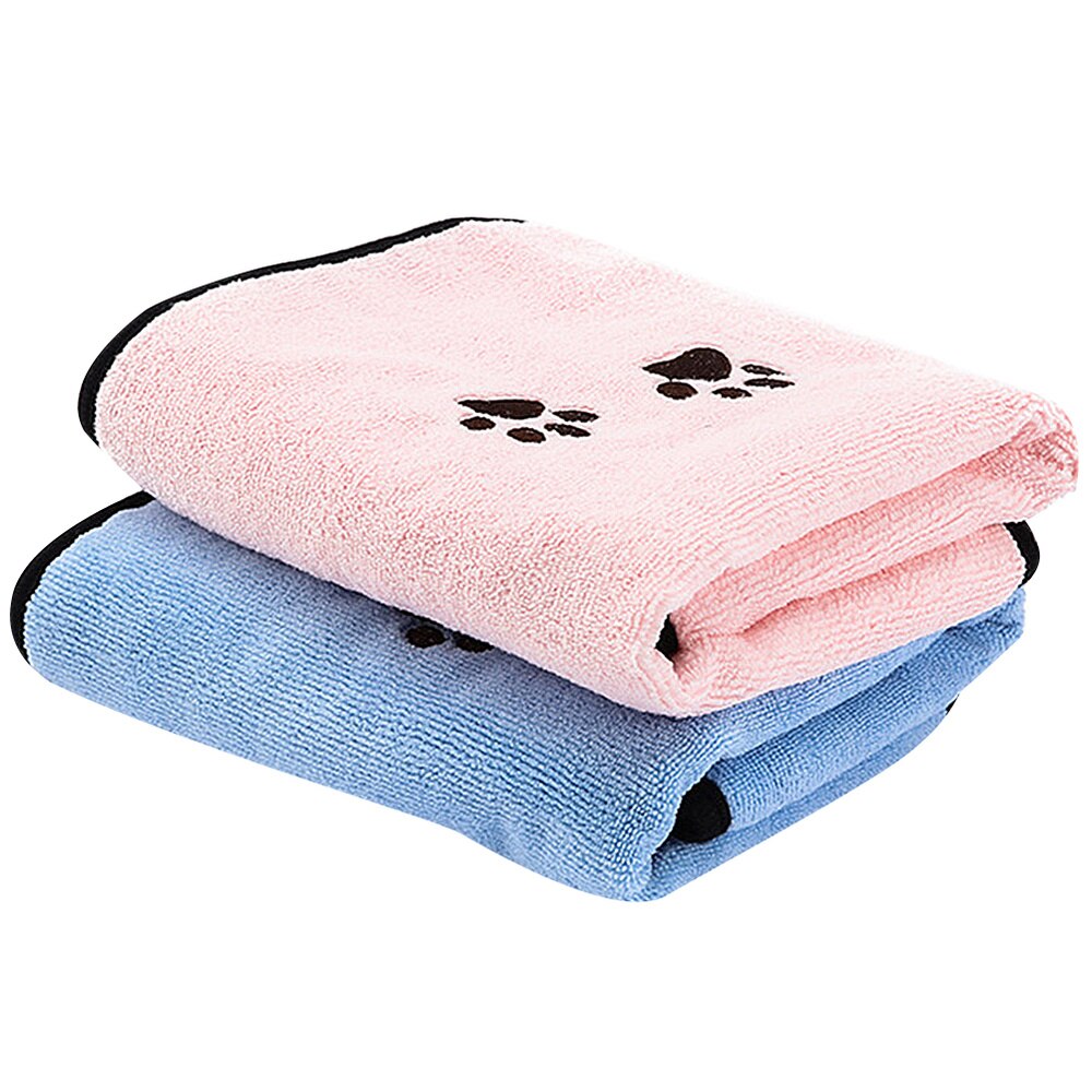 2 Stuks Multifunctionele Pet Badhanddoek Waterabsorberend Handdoek Microfiber Douche Handdoek Dierbenodigdheden (1Pcs blauw, 1 Stuks)