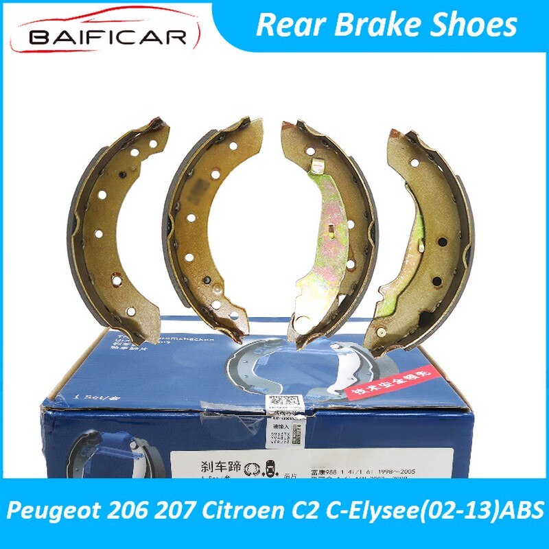 Baificar Brand Rear Brake Shoes Shoe Pads For Peugeot 206 207 Citroen C2 C-Elysee 02-13 ABS