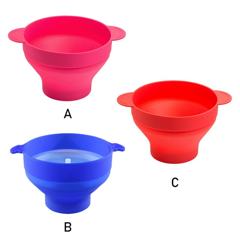 DIY Popcorn Bucket Bowl Maker With Lid Collapsible Norbi Microwave Air Popcorn Bowl Kitchen Easy Tools Silicone