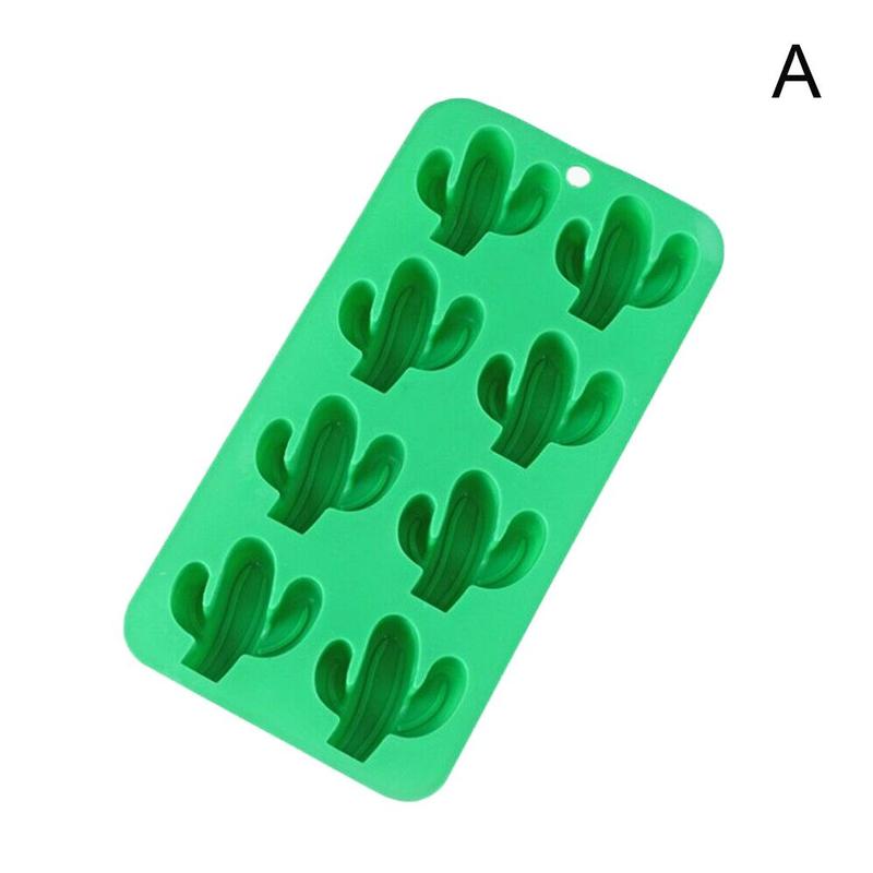 Silicone Ice Cream Molds DIY Ice Cube Mold Silicone Mold Maker Candy Kitchen Fruit DIY Chocolate Ice Mold Tool Tray E8R6: green