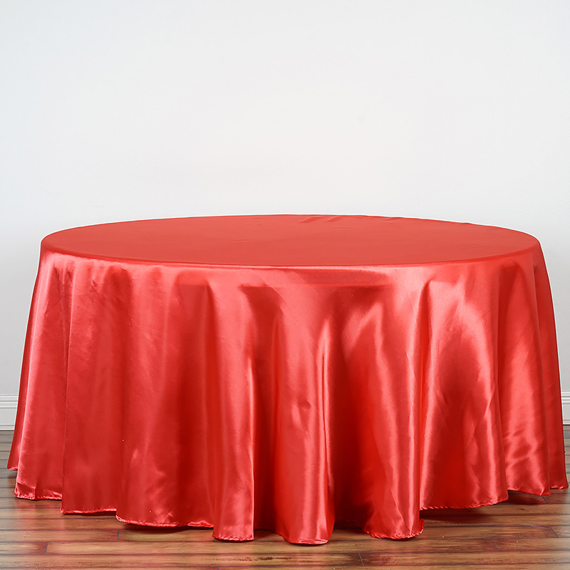 Mantel redondo de satén de 145cm, cubiertas de mesa de Color sólido para boda, cumpleaños, de Navidad, mantel redondo, decoración del hogar