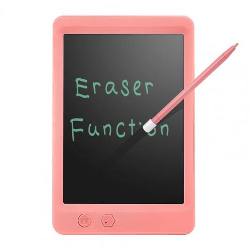 8.5 Inch Writing Tablet Erasable Potable LCD Colorful Doodle Board for Kids Writing: Pink