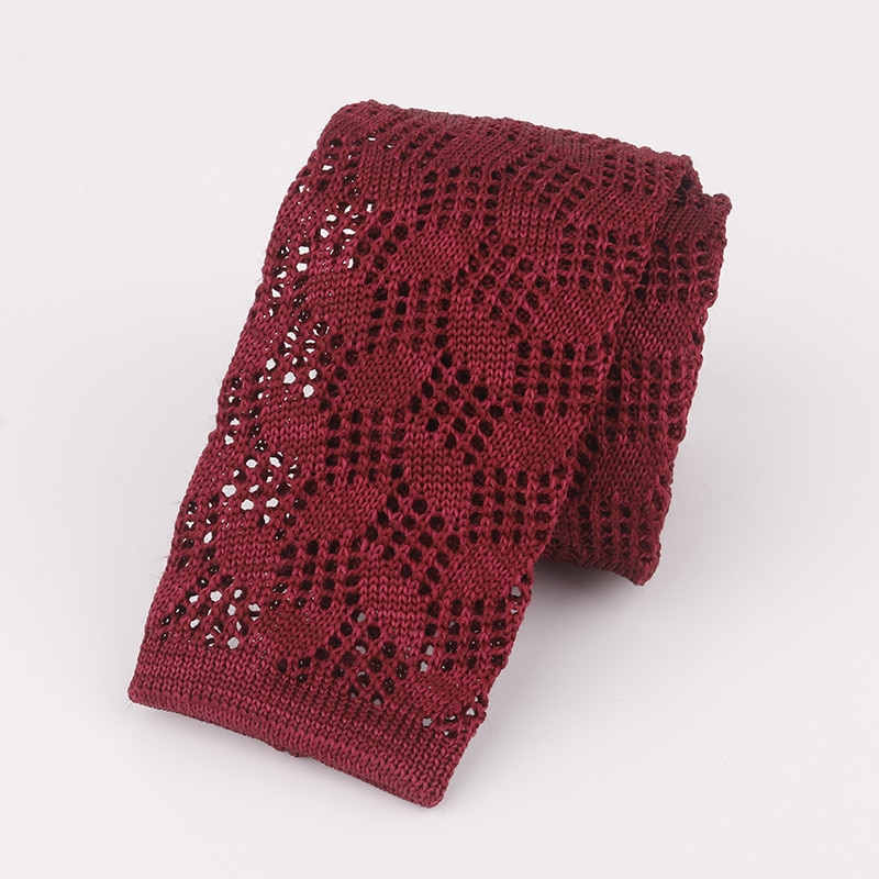 Mantieqingway de Cuello de punto lazos para hombre tejido de poliéster jacquard corbata de negocios casuales hombre de corbata