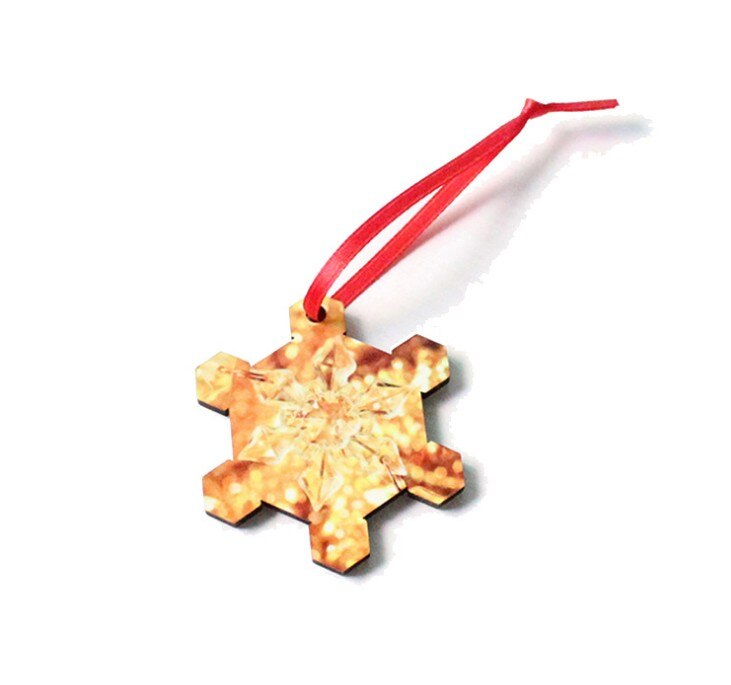 50 Stks/partij Sublimatie Lege Kerst Decoratie Hanger Mdf Dubbelzijdig Afdrukken Diy Warmte-overdracht Afdrukken: 8DT-006-D 60x50x3mm